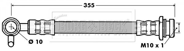 BORG & BECK Bremžu šļūtene BBH7085